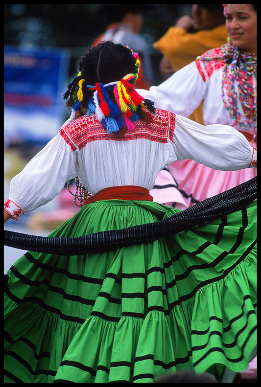 Postal, fotogarfía de autor "Baile de  Tuxtepec"   Oaxaca